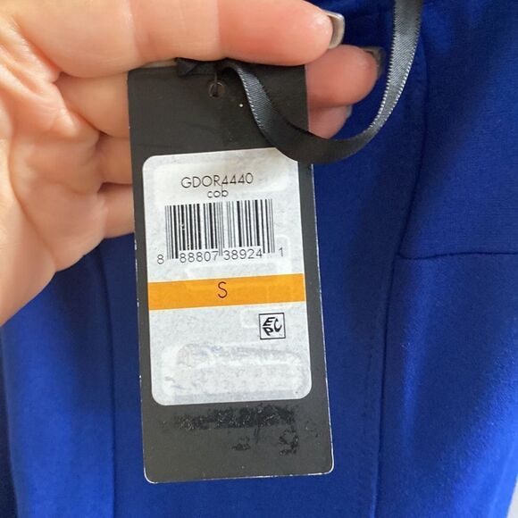 Guess Sleeveless Jewel Neck Cocktail Body Con Dress Royal Blue S Nwt - Picture 6 of 8